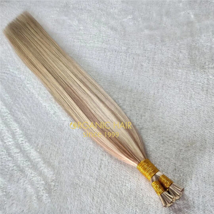 Wholesale Full cuticle Piano #10/60 i tip hair A144